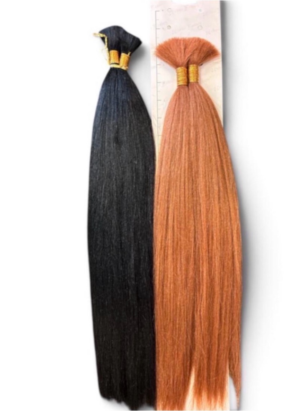 2 packs Black and brown hair bulk